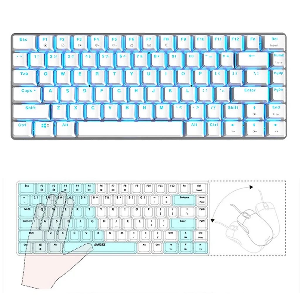 AK33 Backlit Usb Wired Gaming Mechanical Keyboard Blue Black Switches for Office USB Wired LED Backlit Axis Gaming Mechanical
AK33 Backlit Usb Wired Gaming Mechanical Keyboard Blue Black Switches for Office USB Wired LED Backlit Axis Gaming Mechanical