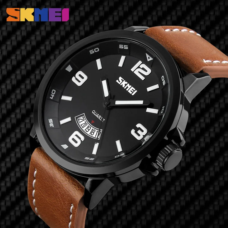 SKMEI Mens Watches Quartz Wristwatches Fashion Top Brand Luxury Watch Men Leather Strap Waterproof 3Bar relogio masculino 9115
SKMEI Mens Watches Quartz Wristwatches Fashion Top Brand Luxury Watch Men Leather Strap Waterproof 3Bar relogio masculino 9115