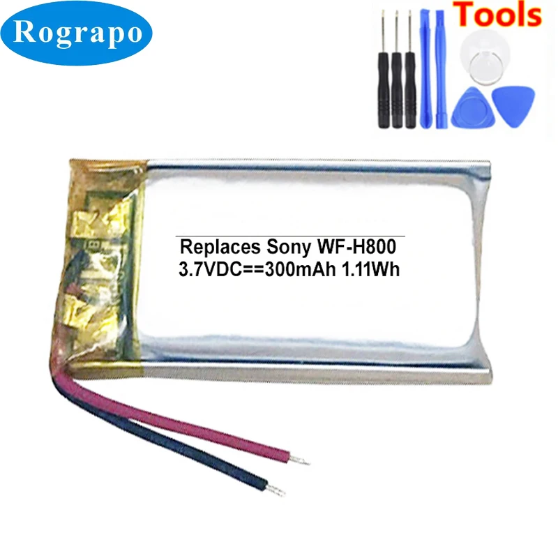 New 3.7V Full 300mAh Replacement Battery For Sony WH-CH500 ,WH-CH510 ,WF-H800 ,WF-XB700 Headset Charging Box 2-wire+tools
New 3.7V Full 300mAh Replacement Battery For Sony WH-CH500 ,WH-CH510 ,WF-H800 ,WF-XB700 Headset Charging Box 2-wire+tools