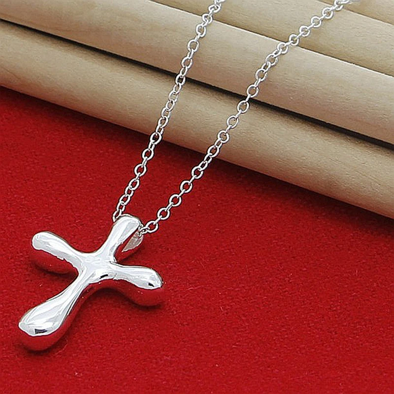 Pendant Necklace New 2019 Silver 925 Jewelry Simple Cross Chain Necklace For Women Men Christmas Gift
Pendant Necklace New 2019 Silver 925 Jewelry Simple Cross Chain Necklace For Women Men Christmas Gift