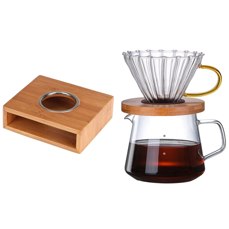 1Set 600ML Thickened High Borosilicate Glass Coffee Pot Hand Drip Pot & 1X With High Temperature Resistant Teapot Warmer 
1Set 600ML Thickened High Borosilicate Glass Coffee Pot Hand Drip Pot & 1X With High Temperature Resistant Teapot Warmer