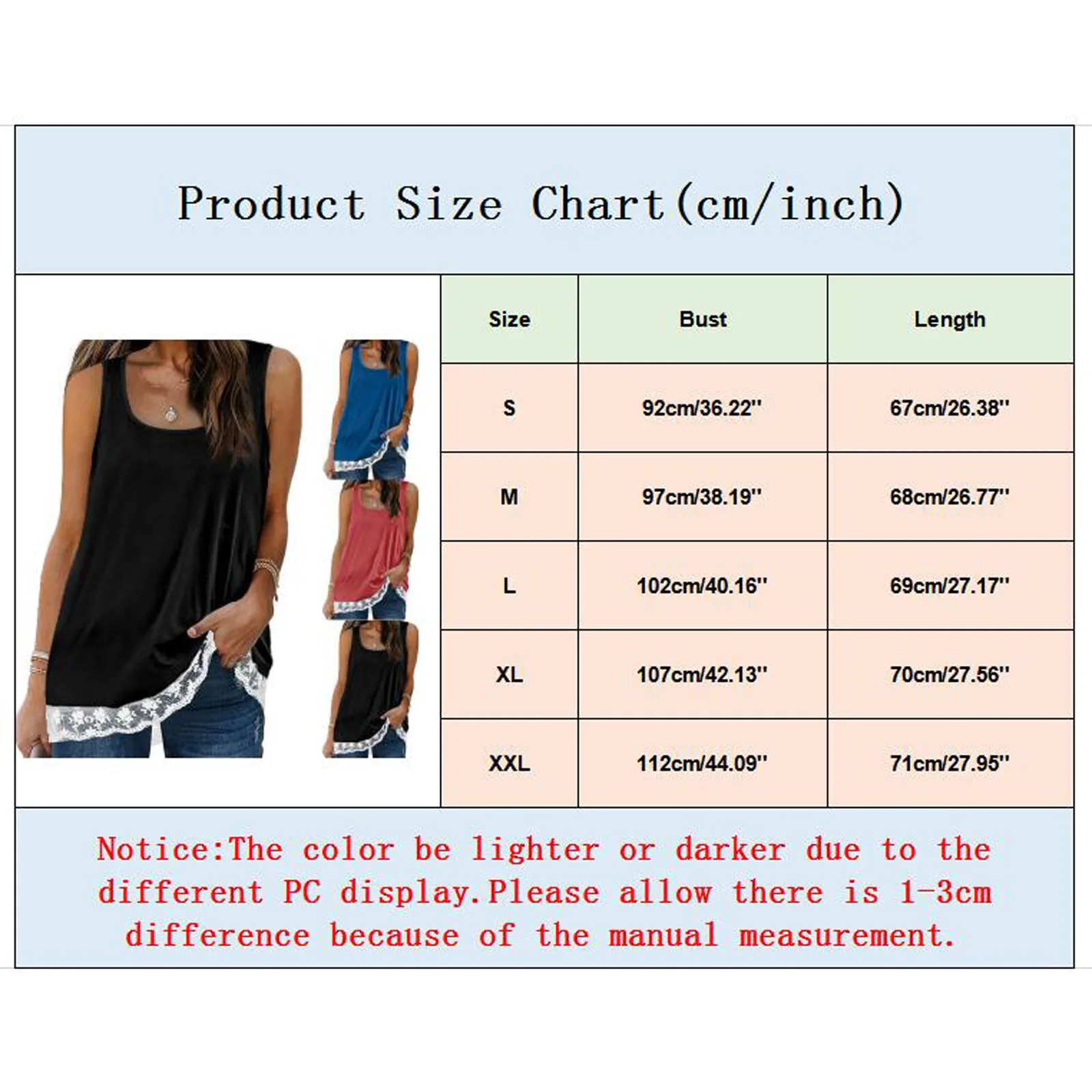 40# Lace Trim Sleeveless Shirts Blouse Women Elegant V Neck Solid Color Tank Tops Tee Tunic Summer Women Clothing
40# Lace Trim Sleeveless Shirts Blouse Women Elegant V Neck Solid Color Tank Tops Tee Tunic Summer Women Clothing