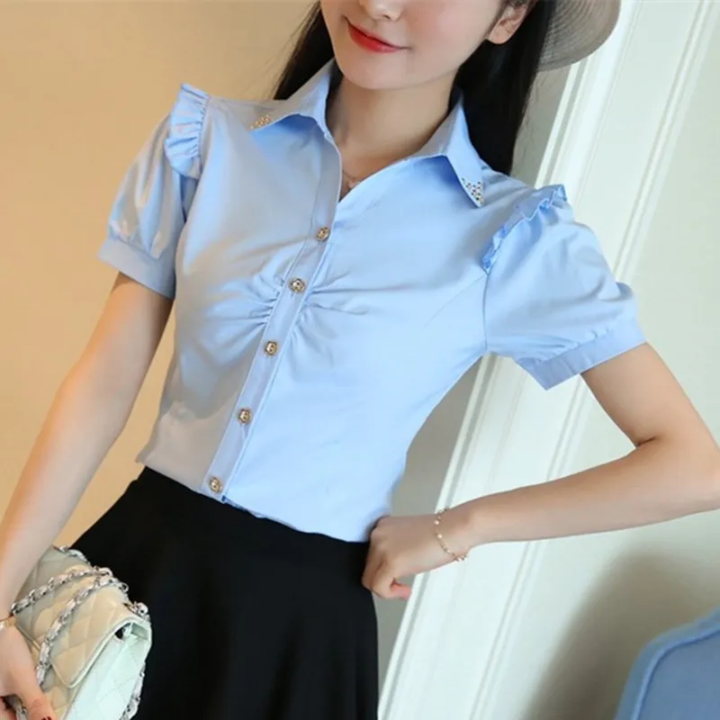 Korean Women Shirts Office Lady V-neck White button up shirt Woman Ruffles Blouses Tops Mujer De Moda Women Blouses
Korean Women Shirts Office Lady V-neck White button up shirt Woman Ruffles Blouses Tops Mujer De Moda Women Blouses