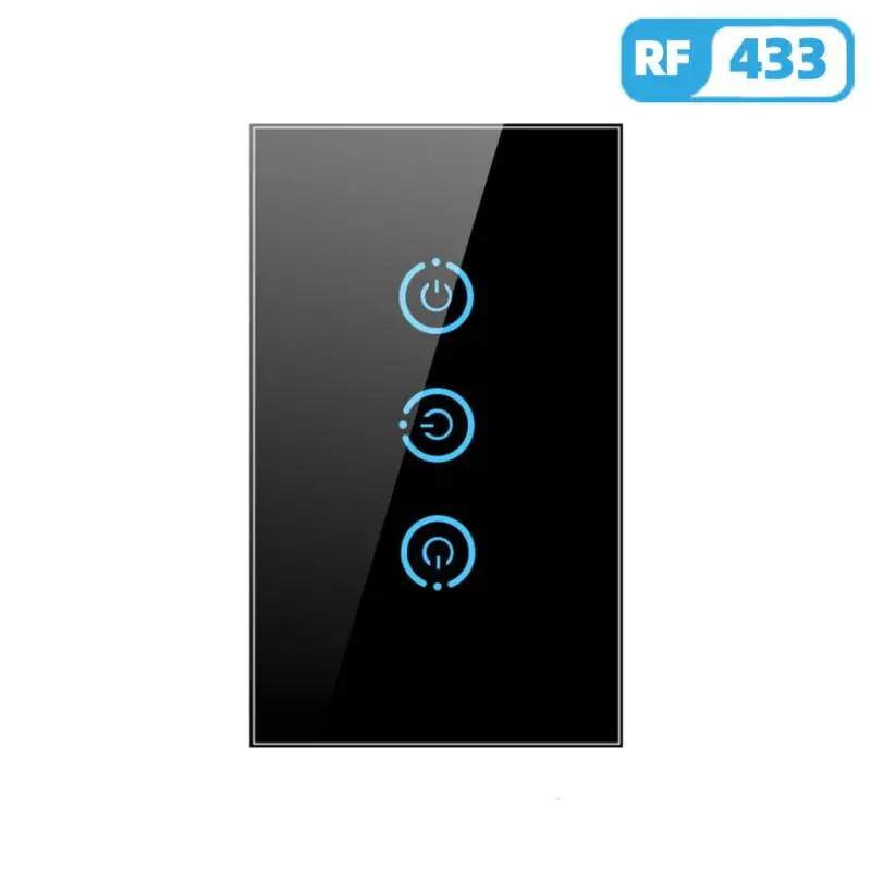 RF433 Freely Stick Wireless Wall Switch Smart Light Switch Smart Home Tempered Glass Touch Panel Support RF433 Device 1/2/3 Gang
RF433 Freely Stick Wireless Wall Switch Smart Light Switch Smart Home Tempered Glass Touch Panel Support RF433 Device 1/2/3 Gang