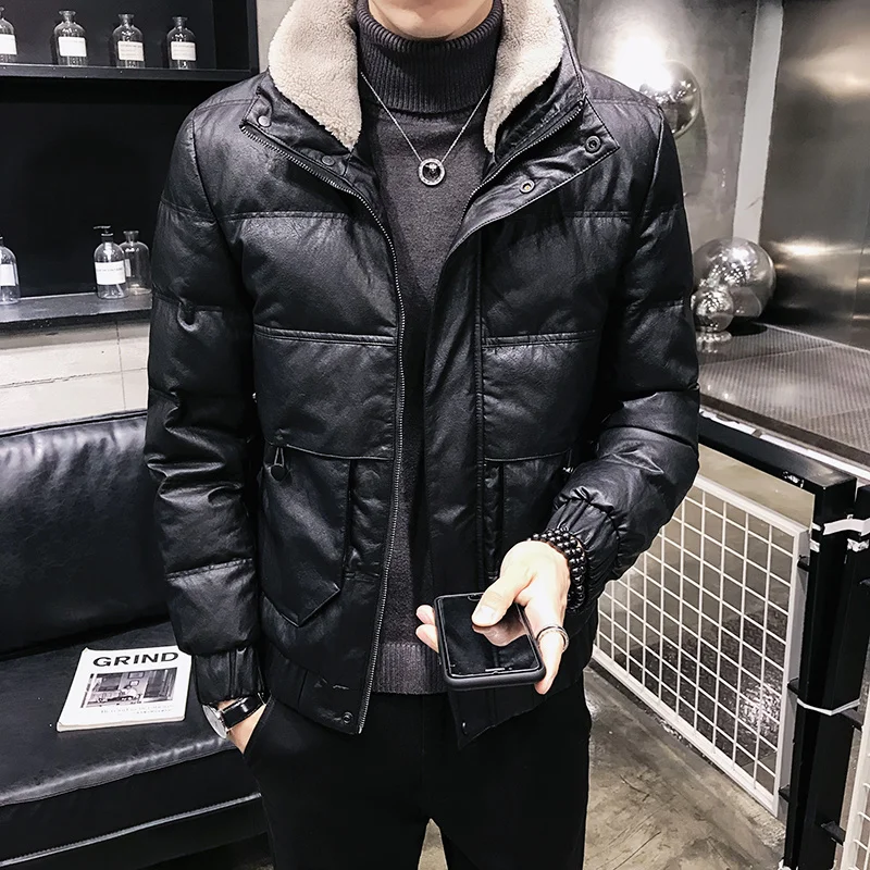 Winter Men New Short Cotton-padded Jackets Men's Fur Collar Down Cotton Coats Male Thicken Warm Solid Overcoats O670
Winter Men New Short Cotton-padded Jackets Men's Fur Collar Down Cotton Coats Male Thicken Warm Solid Overcoats O670