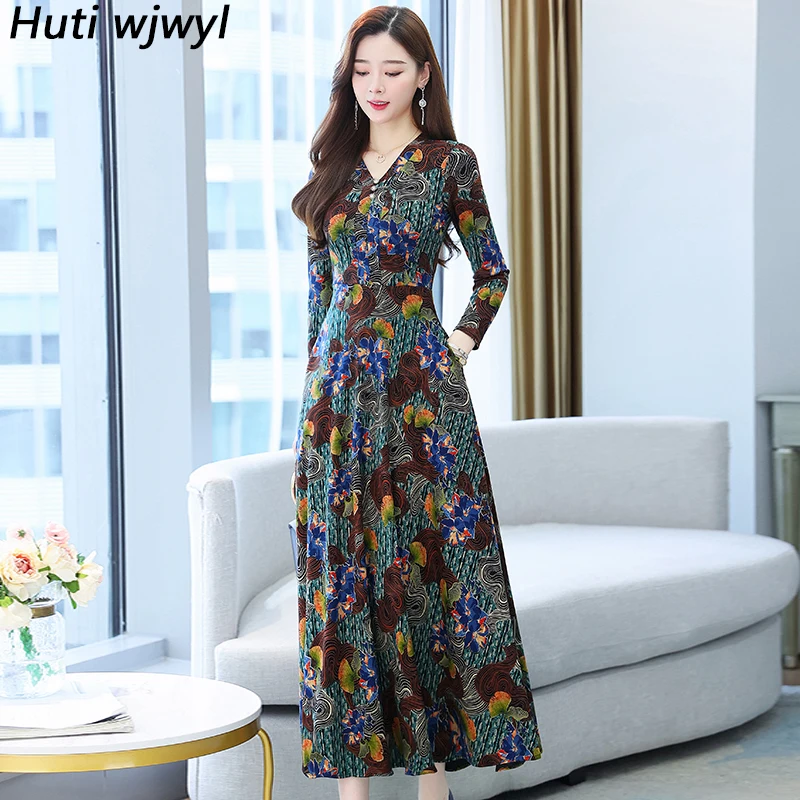 Autumn Winter Korean Vintage Casual Maxi Dress 2022 Women Bodycon Elegant Office Lady Dress Floral Knitted Warm Party Midi Dress
Autumn Winter Korean Vintage Casual Maxi Dress 2022 Women Bodycon Elegant Office Lady Dress Floral Knitted Warm Party Midi Dress