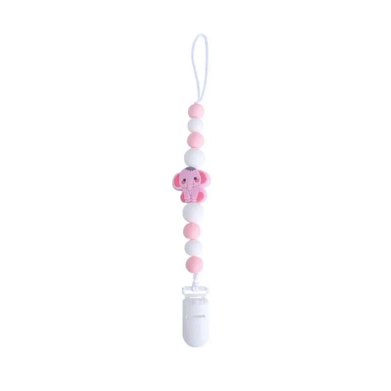 Handmade Silicone Round Beads Pacifier Clip Elephant Dummy Chain Baby Teething Pendant Leash Holder
Handmade Silicone Round Beads Pacifier Clip Elephant Dummy Chain Baby Teething Pendant Leash Holder