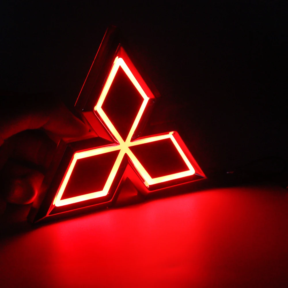 Красный Светильник Автомобиля 5D задний логотип значок эмблема светильник для
