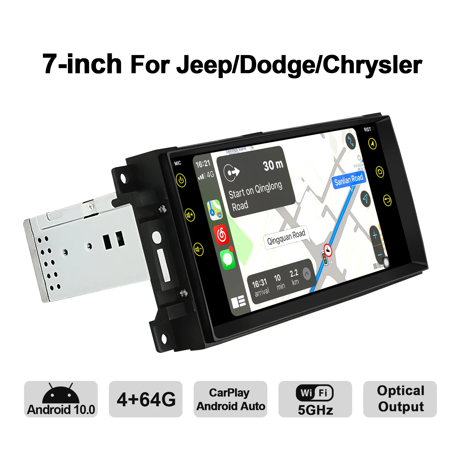 Car Radio 7" Android 10 GPS Autoradio Multimedia Player Head Unit Car Stereo Bluetooth Reversing Camera For Jeep Dodge Chrysler
Car Radio 7" Android 10 GPS Autoradio Multimedia Player Head Unit Car Stereo Bluetooth Reversing Camera For Jeep Dodge Chrysler