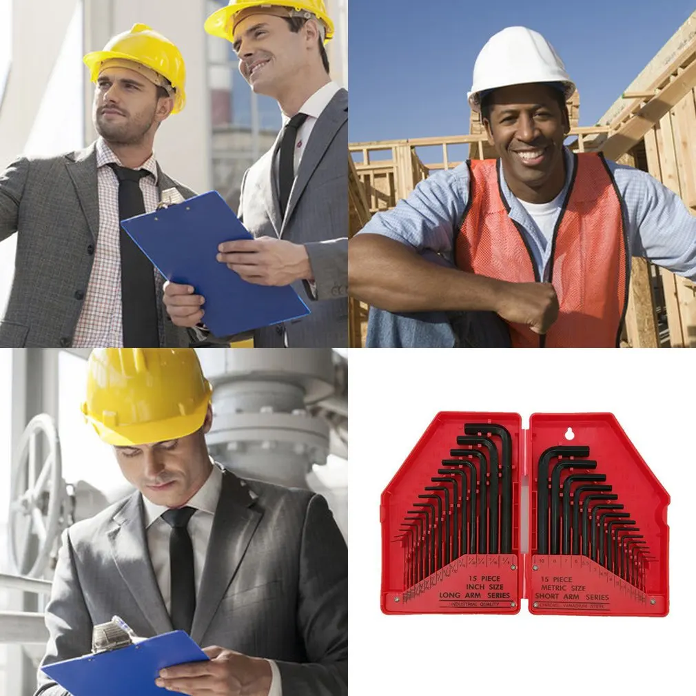 30-piece Set Of Inch Size Hexagonal Wrench Flat Precise Size Prevent Corrosion Folding Plastic Clip Design Wrench
30-piece Set Of Inch Size Hexagonal Wrench Flat Precise Size Prevent Corrosion Folding Plastic Clip Design Wrench