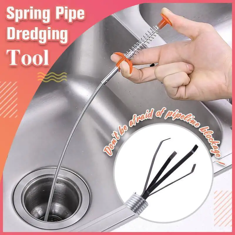 Spring Pipe Dredging Tool Drain Snake Sink Hair Debris Cleaning Catcher Clog Remover Kitchen Bathroom Corner 60CM/23.6INCH
Spring Pipe Dredging Tool Drain Snake Sink Hair Debris Cleaning Catcher Clog Remover Kitchen Bathroom Corner 60CM/23.6INCH