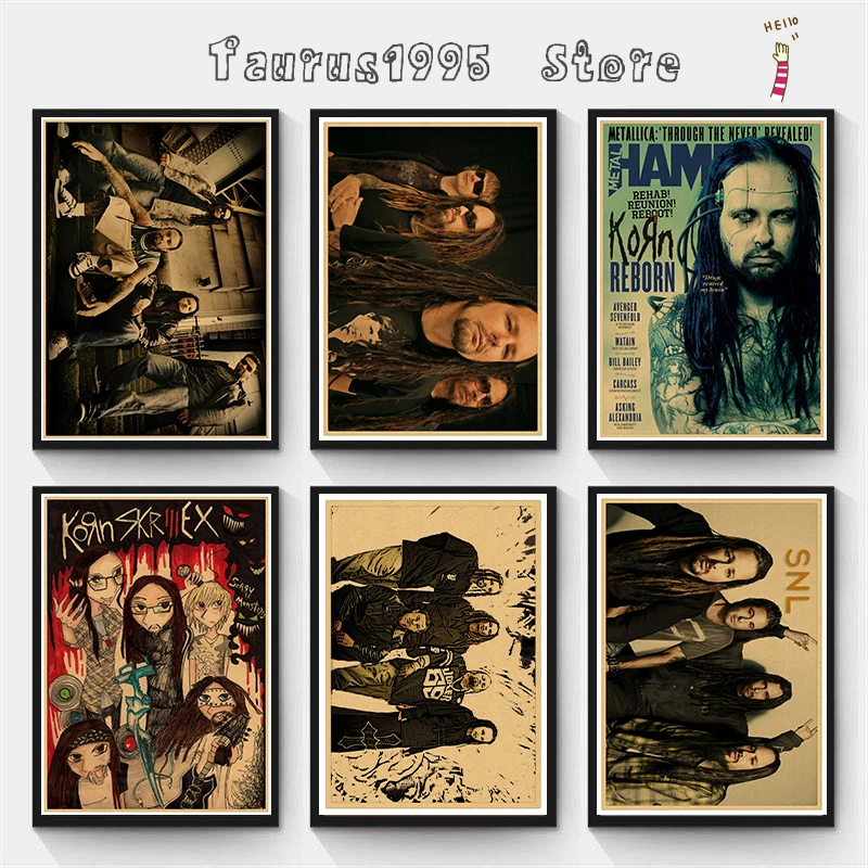 New Korn Vintage Retro rock band music Guitar Matte Kraft Paper Poster Wall Sticker Home Decora
New Korn Vintage Retro rock band music Guitar Matte Kraft Paper Poster Wall Sticker Home Decora