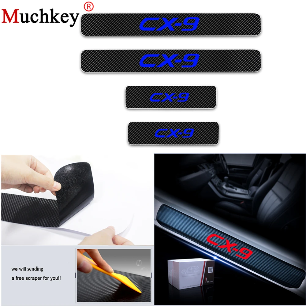 4pcs Per Set For MAZDA CX-9 CX9 CX 9 Carbon Fiber Vinyl Car Door Sill Scuff Plate Sticker Car Styling
4pcs Per Set For MAZDA CX-9 CX9 CX 9 Carbon Fiber Vinyl Car Door Sill Scuff Plate Sticker Car Styling