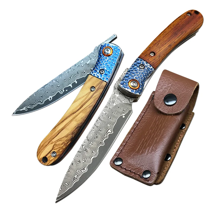 New Damascus Razor Outdoor Survival Tactical Folding Knife Rosewood Handle Camping Hunting Pocket Knife Utility Tool Fruit Knife
New Damascus Razor Outdoor Survival Tactical Folding Knife Rosewood Handle Camping Hunting Pocket Knife Utility Tool Fruit Knife