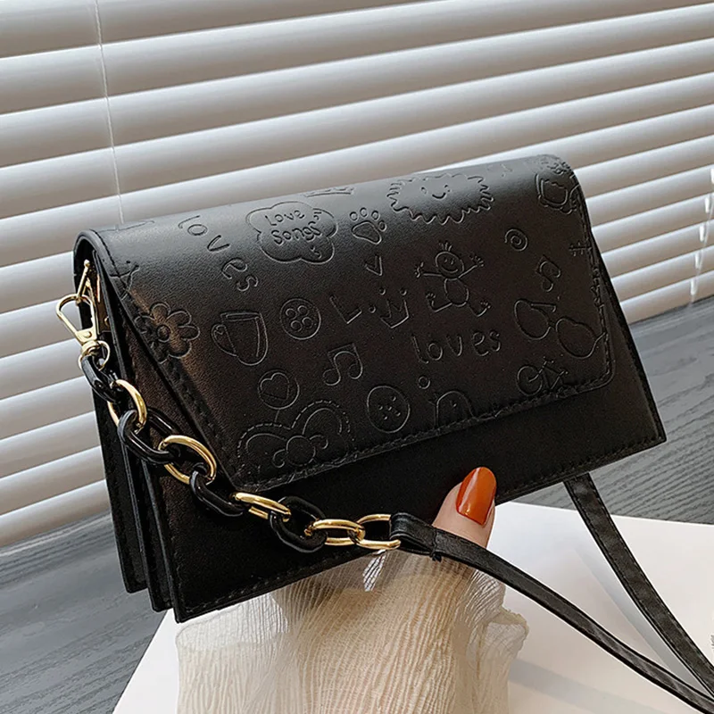 Cartoon Printing PU Leather Shoulder Crossbody Bags For Women 2021 Women's Designer Solid Color Flap Handbag Female Travel Bag
Cartoon Printing PU Leather Shoulder Crossbody Bags For Women 2021 Women's Designer Solid Color Flap Handbag Female Travel Bag