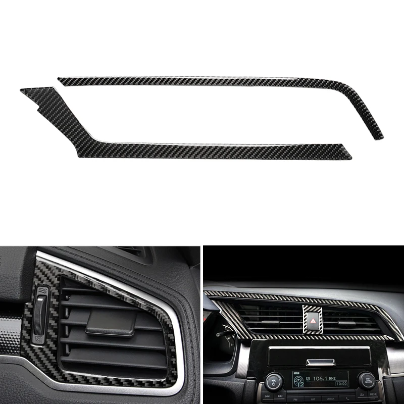 Car Styling Carbon Fiber Center Control Panel Dashboard / Side Air Condition Outlet Cover Trim For Honda Civic 10th Gen 16 - 19
Car Styling Carbon Fiber Center Control Panel Dashboard / Side Air Condition Outlet Cover Trim For Honda Civic 10th Gen 16 - 19