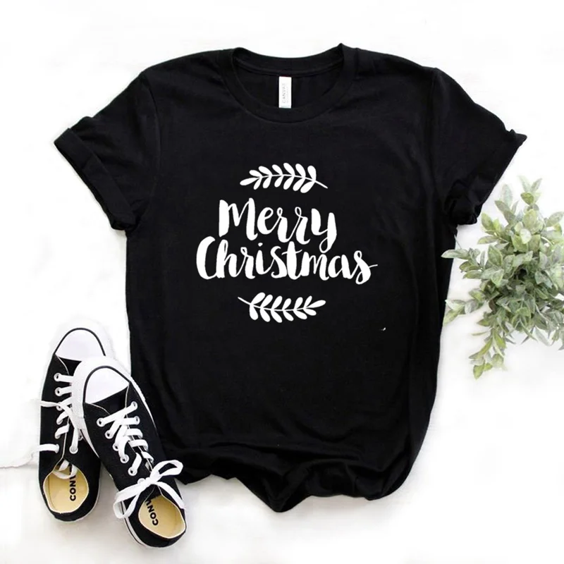 Merry Christmas leaf Print Women tshirt Cotton Casual Funny t shirt Gift For Lady Yong Girl Top Tee 6 Color A-1006
Merry Christmas leaf Print Women tshirt Cotton Casual Funny t shirt Gift For Lady Yong Girl Top Tee 6 Color A-1006