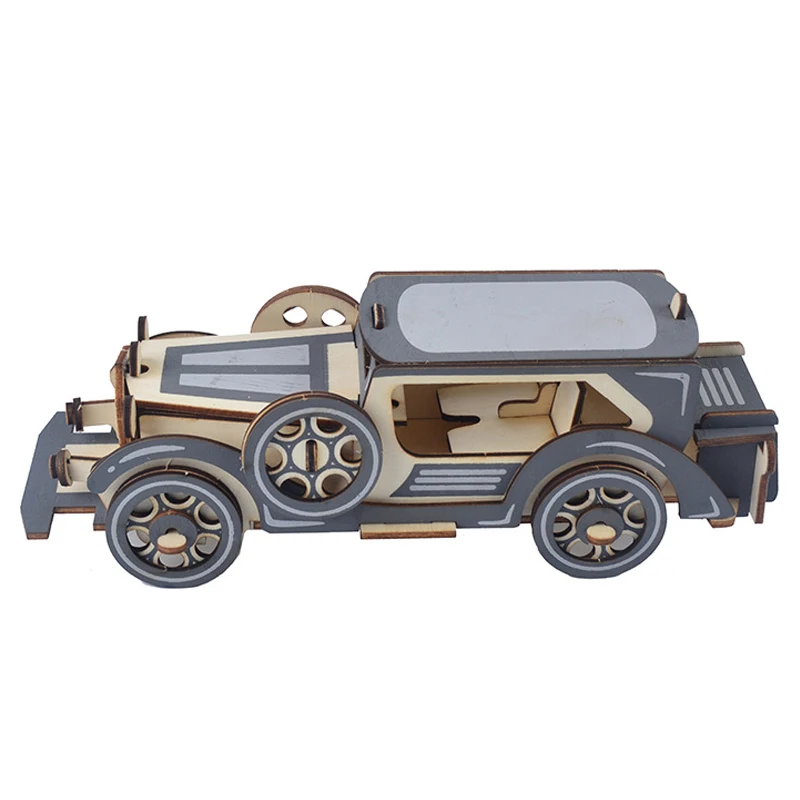 3D Jigsaw Wooden Puzzle Car Model DIY Educational Toys Children Christmas Birthday Gifts For Kids Boys V8 (42 Parts) | Игрушки и хобби