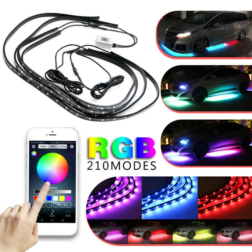 4PCS 12V IP65 Bluetooth App Control RGB LED Strip Under Car 60 90 cm Tube Underglow Underbody System Neon Light
4PCS 12V IP65 Bluetooth App Control RGB LED Strip Under Car 60 90 cm Tube Underglow Underbody System Neon Light