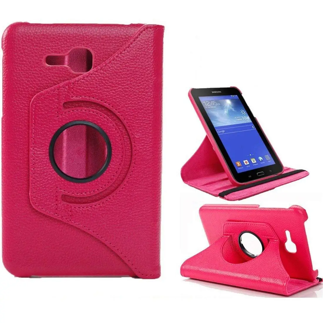 

360 Rotation Flip Holder Funda For Galaxy Tab 3 7" Lite SM-T110 T111 T116 Case Capa for Samsung Tab E Lite 7.0 T113 Cover Glass