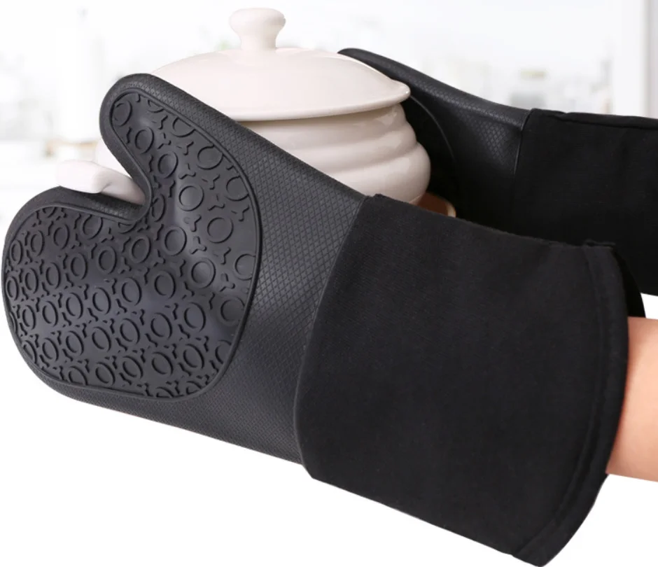 Non-Slip Silicone Oven Mitt Waterproof Heat Resistant Kitchen Gloves Long Cotton Bbq Oven Gloves for Barbecue Cooking Baking
Non-Slip Silicone Oven Mitt Waterproof Heat Resistant Kitchen Gloves Long Cotton Bbq Oven Gloves for Barbecue Cooking Baking