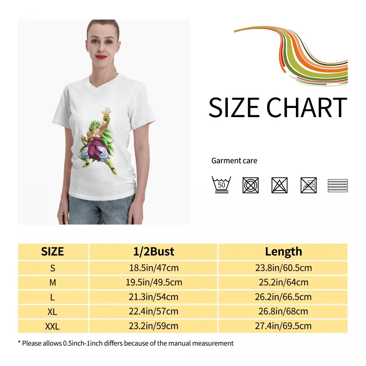 Anime Fans Majin Broly T woman tshirt Not easy to shrink V-neck T-shirt with short sleeves
Anime Fans Majin Broly T woman tshirt Not easy to shrink V-neck T-shirt with short sleeves