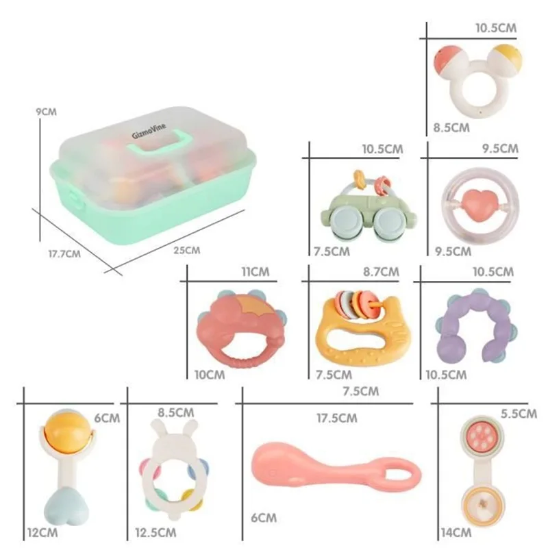 10 Styles Newborn Baby Teether Rattles Baby Toys 0-12 Months Lovely Hand Hold Shaking Bell Baby Rattles Can Be Boiled Baby Toy
10 Styles Newborn Baby Teether Rattles Baby Toys 0-12 Months Lovely Hand Hold Shaking Bell Baby Rattles Can Be Boiled Baby Toy