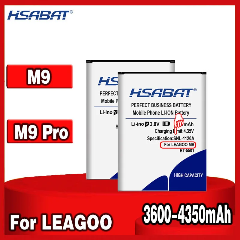Аккумулятор HSABAT 3600 мАч ~ 4350 для LEAGOO M9 Pro мА · ч 5 дюймовый MTK6580A с аккумулятором
