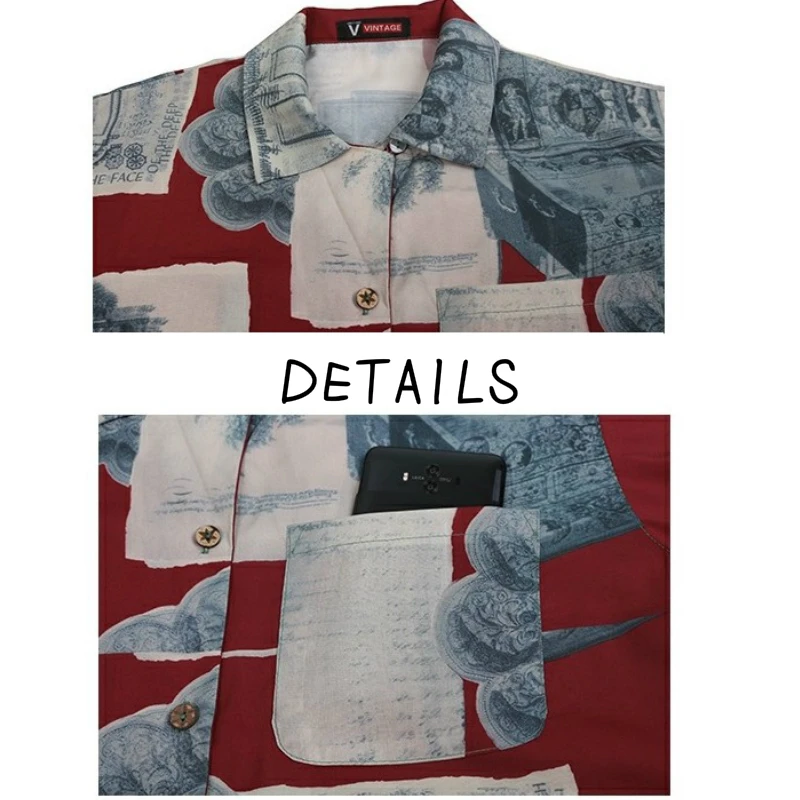 Shirts Women Short Sleeve Printed Loose Single Breasted Thin Blouses Tops Classic Retro Stylish Casual Lapel Vintage Shirt Women
Shirts Women Short Sleeve Printed Loose Single Breasted Thin Blouses Tops Classic Retro Stylish Casual Lapel Vintage Shirt Women