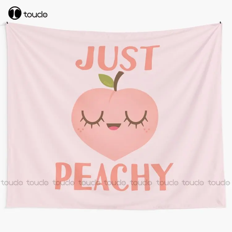

Just Peachy Peachy Happy Positive Mood Cute Kawaii Fruit Tapestry Buy Wall Tapestry Custom Decoration Wall Hanging Wall Covering