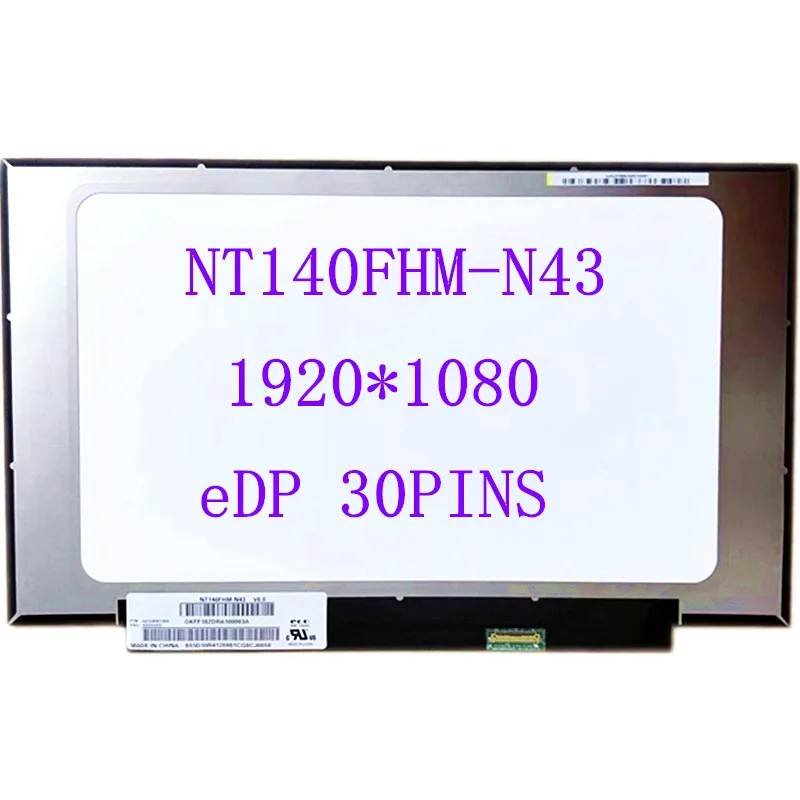 14 0 "Ноутбук NT140FHM N43 V8.0 ЖК экран матрица дисплей панель Замена 1920*1080 N43|ЖК-экран