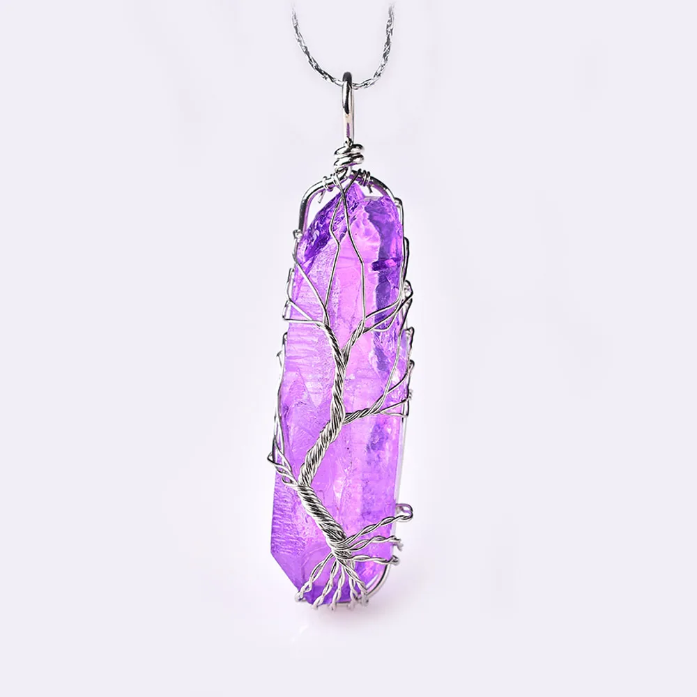 1PC Fashion Natural Crystal Tree Of Life Pendant For Men Women Plating Color Necklace Jewelry Gift Reiki Crystal Point Pendant 
1PC Fashion Natural Crystal Tree Of Life Pendant For Men Women Plating Color Necklace Jewelry Gift Reiki Crystal Point Pendant