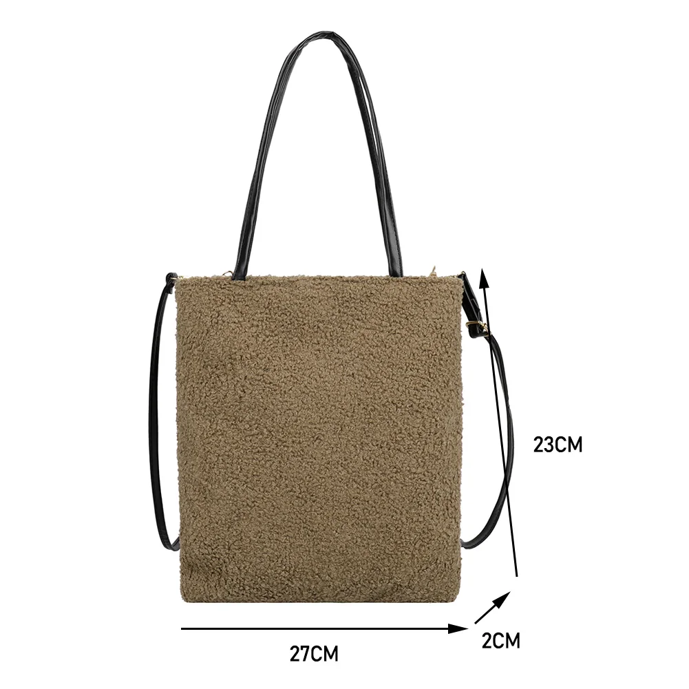 Autumn Winter Soft Plush Shoulder Handbag Women Fashion Large Capacity Street Shopping Purse Casual Solid Color Crossbody Bags
Autumn Winter Soft Plush Shoulder Handbag Women Fashion Large Capacity Street Shopping Purse Casual Solid Color Crossbody Bags