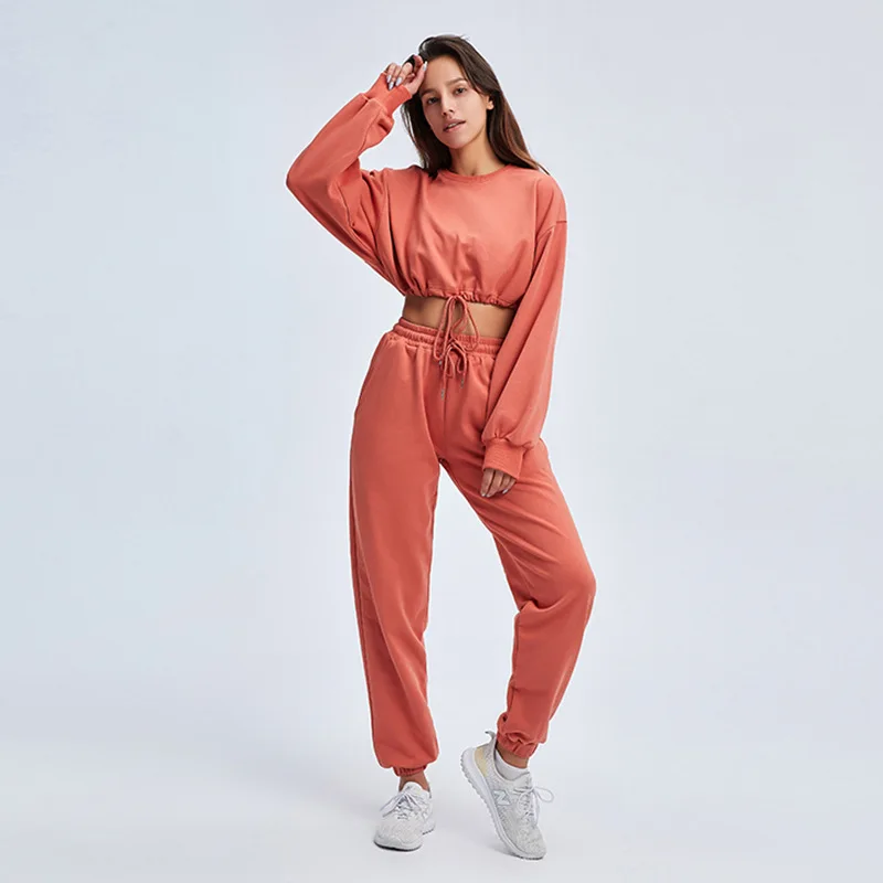 Tracksuit Women's Set Sport Pants Suit Outfits Lounge Wear 2021 New Solid Casual Short Sweatshirt And Sports Pants Two Piece Set
Tracksuit Women's Set Sport Pants Suit Outfits Lounge Wear 2021 New Solid Casual Short Sweatshirt And Sports Pants Two Piece Set