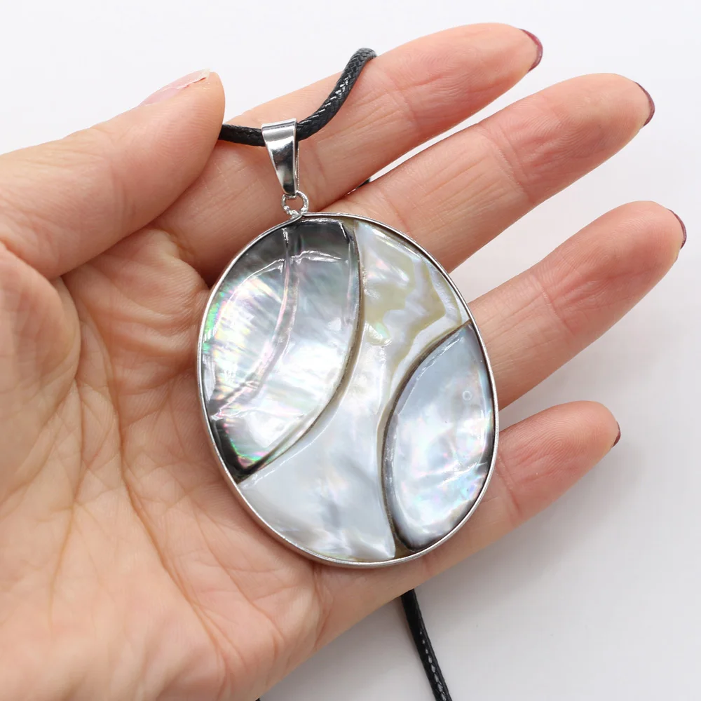 Natural Shell Necklace With Egg-Shaped Pendant Leather Cord 2MM Charms For Elegant Women Love Romantic Gift
Natural Shell Necklace With Egg-Shaped Pendant Leather Cord 2MM Charms For Elegant Women Love Romantic Gift