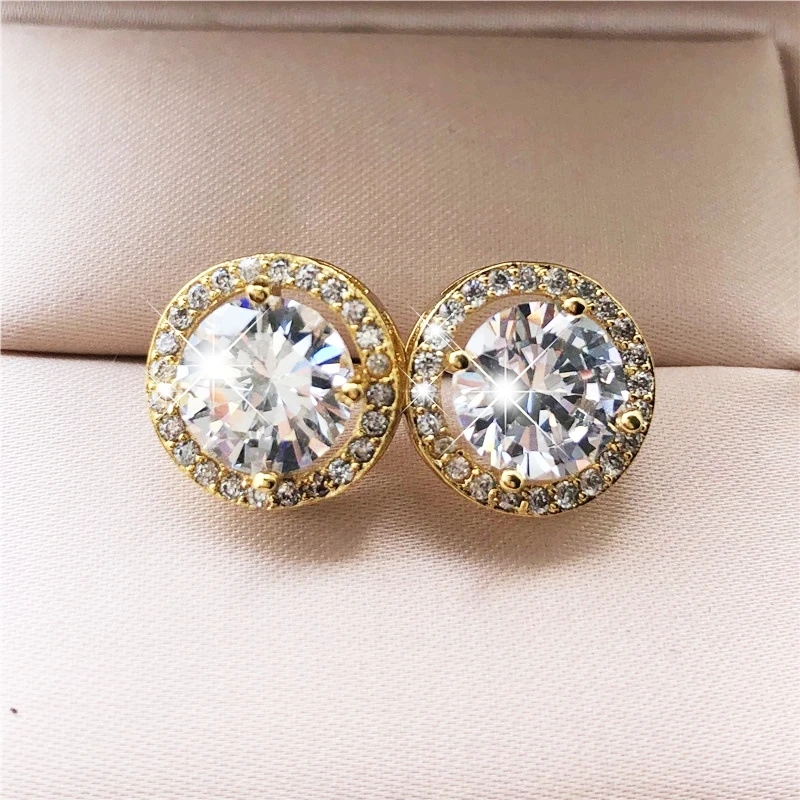 JUWANG Vintage Stud Earrings Fashion Jewelry Gold Silver Color AAA Cubic Zirconia Round Style Ear Earrings For Women Pendientes
JUWANG Vintage Stud Earrings Fashion Jewelry Gold Silver Color AAA Cubic Zirconia Round Style Ear Earrings For Women Pendientes