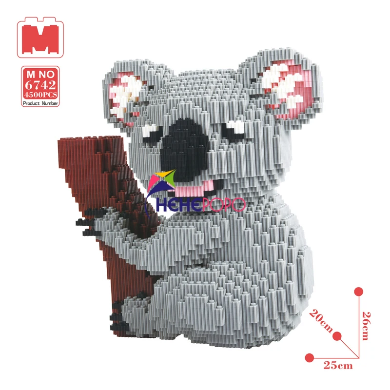 4500pcs Cartoon Koala Bear Koalas Wild Animal Pet Tree 3D Model DIY Mini Magic Blocks Bricks Building Toy for Children 6742
4500pcs Cartoon Koala Bear Koalas Wild Animal Pet Tree 3D Model DIY Mini Magic Blocks Bricks Building Toy for Children 6742