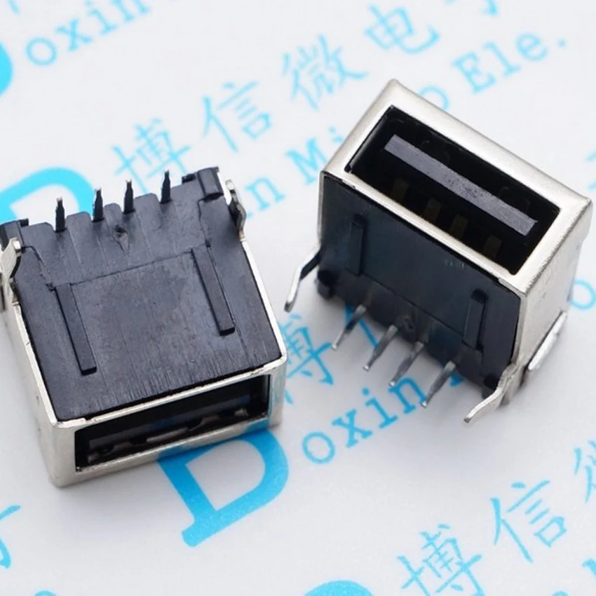 20PCS/Lot AF USB A-Type Female Jack/Socket Connector 90-Degrees 4Pin Single-Port 
20PCS/Lot AF USB A-Type Female Jack/Socket Connector 90-Degrees 4Pin Single-Port