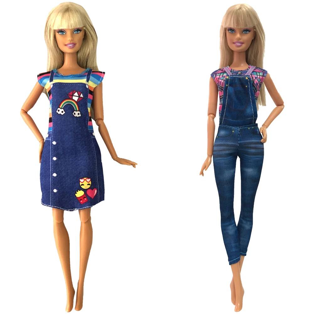 Фото NK комплект из двух предметов кукла повседневная анти-джинсовый костюм красивые