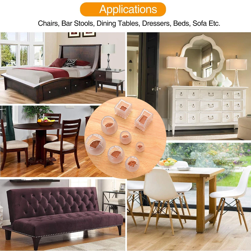 4pcs Silicone Transparent Non-slip Furniture Foot Pads Accessories Rectangle Square Round Covers for Chair Legs Floor Protector
4pcs Silicone Transparent Non-slip Furniture Foot Pads Accessories Rectangle Square Round Covers for Chair Legs Floor Protector