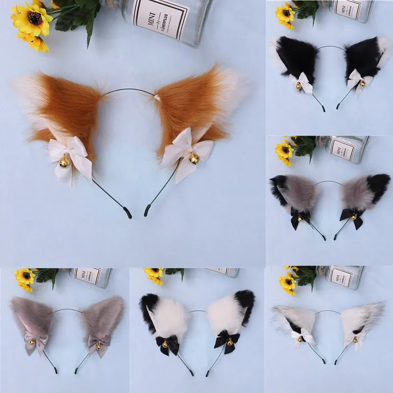 New Masquerade Halloween Cute Fox Cat Ears Plush Headband Lolita Cosplay Party Costume Bow Tie Bell Girls Anime Hair Accessories
New Masquerade Halloween Cute Fox Cat Ears Plush Headband Lolita Cosplay Party Costume Bow Tie Bell Girls Anime Hair Accessories