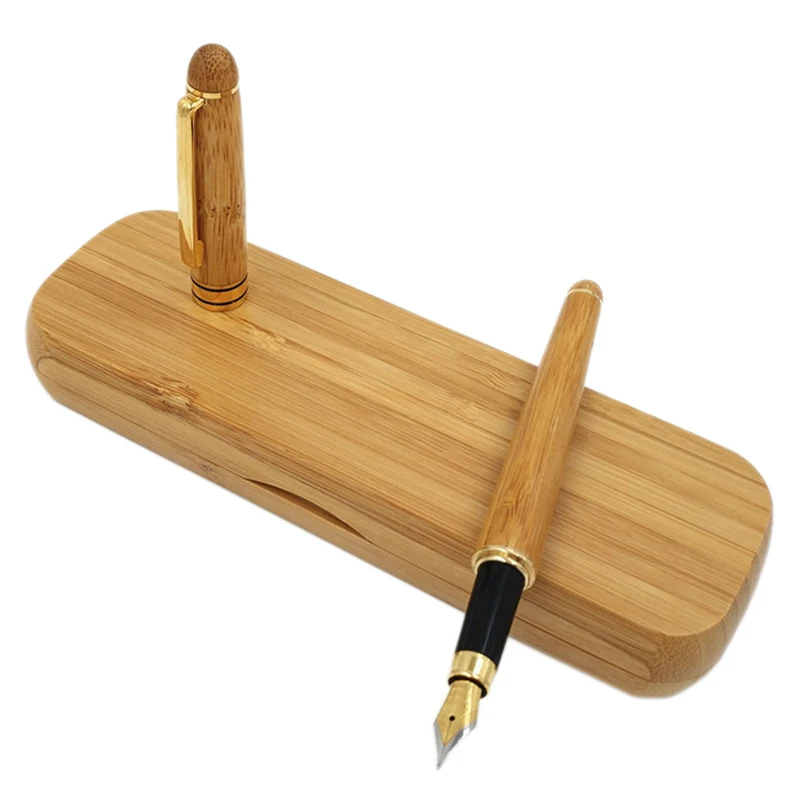 Vintage Elegant Bamboo Fountain Pen With Box For Business Gifts Luxury Brand Office Writing Pens
Vintage Elegant Bamboo Fountain Pen With Box For Business Gifts Luxury Brand Office Writing Pens