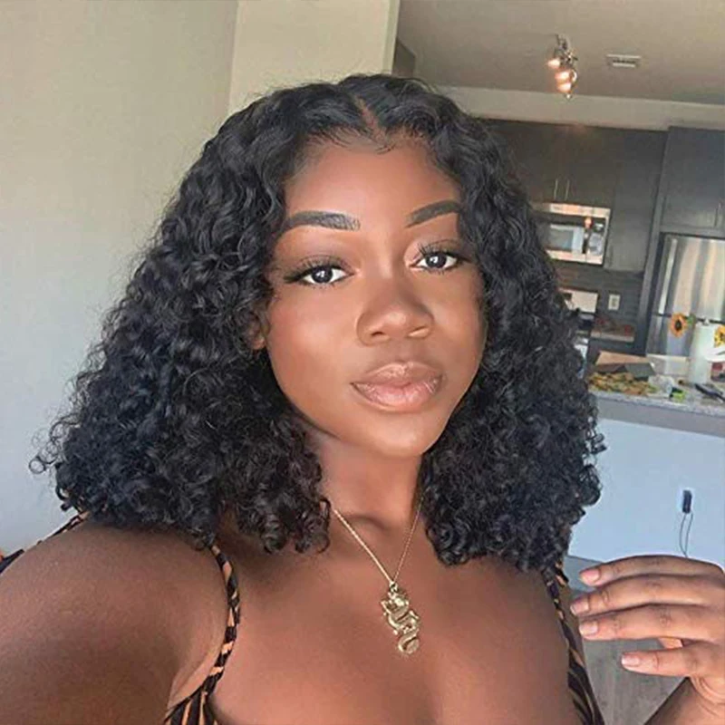 Черные волнистые синтетические кружевные передние парики, Короткие свободные вьющиеся волосы, термостойкие волосы из волокна, безклеевые ... 
Черные волнистые синтетические кружевные передние парики, Короткие свободные вьющиеся волосы, термостойкие волосы из волокна, безклеевые ...