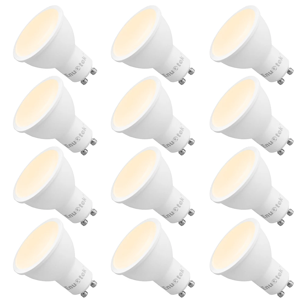 Dimmable 7W GU10 LED Spot Light Bulbs Warm White 3000K 120° Wide Lighting Angle AC220~240V 650Lm 12 Pack by Enuotek
Dimmable 7W GU10 LED Spot Light Bulbs Warm White 3000K 120° Wide Lighting Angle AC220~240V 650Lm 12 Pack by Enuotek