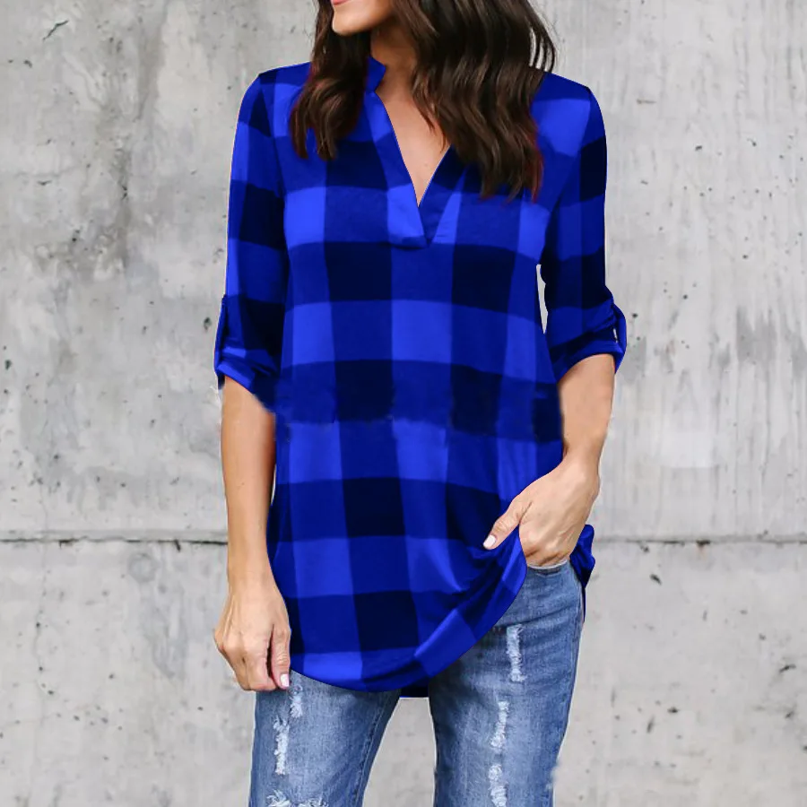 Pull Sleeve Loose Blouse European and American Popular Plaid V-neck Long Sleeve Printing Collar Sleeve Style Sleeve Length(cm)
Pull Sleeve Loose Blouse European and American Popular Plaid V-neck Long Sleeve Printing Collar Sleeve Style Sleeve Length(cm)