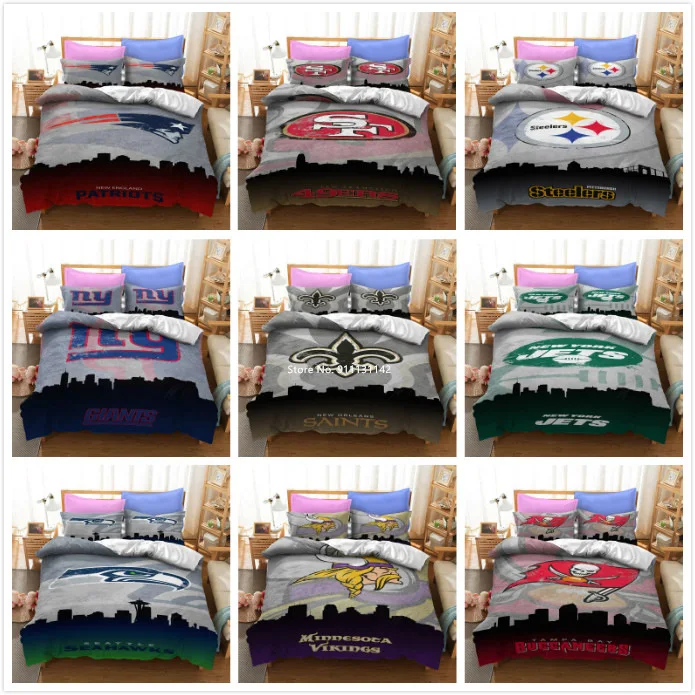 Fashion Rugby Printed Double Queen King-size Bedding Set 3D-printed Quilt Cover and Pillowcase Cover Bedding Home Textile
Fashion Rugby Printed Double Queen King-size Bedding Set 3D-printed Quilt Cover and Pillowcase Cover Bedding Home Textile