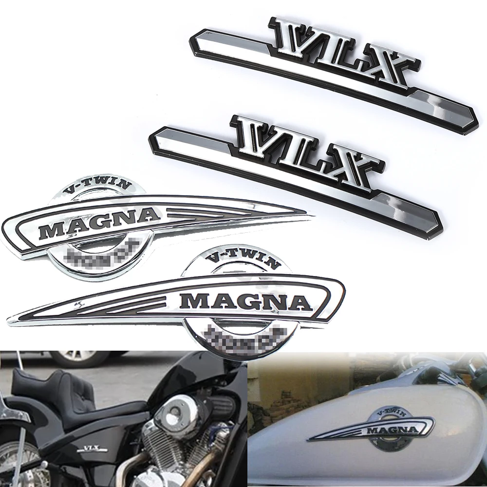 

For Honda MAGNA VF500 VF750 VF1100 VT250 Steed VLX400 VLX600 3D Emblem Badge Decal Fuel Tank Sticker Tank Pad Protector Decal