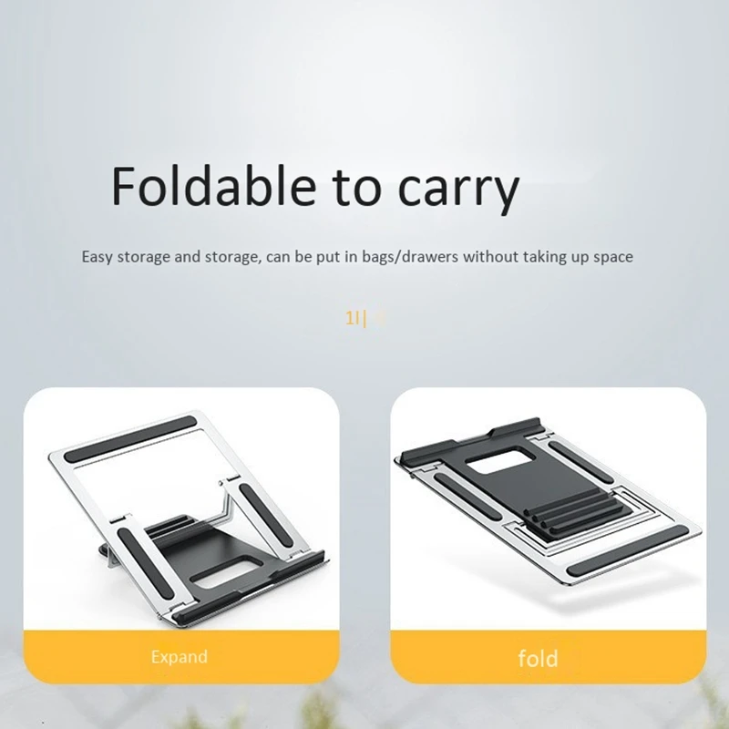 Laptop Stand 4-Stage Regulation Adjustable Portable Notebook Holder Aluminium Riser for Laptops/Tablets Up to 15.6Inch
Laptop Stand 4-Stage Regulation Adjustable Portable Notebook Holder Aluminium Riser for Laptops/Tablets Up to 15.6Inch