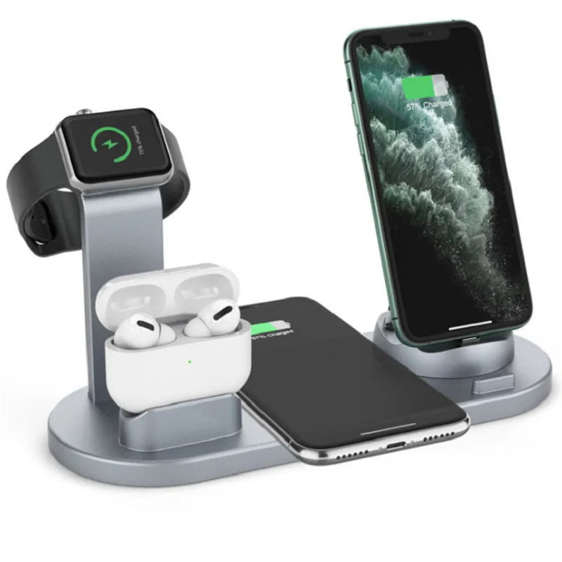 10W Qi Fast Wireless Charger Stand for IPhone 11 XR X 8 Apple Watch 6 In 1 Foldable Charging Dock Station for Airpods Pro IWatch
10W Qi Fast Wireless Charger Stand for IPhone 11 XR X 8 Apple Watch 6 In 1 Foldable Charging Dock Station for Airpods Pro IWatch