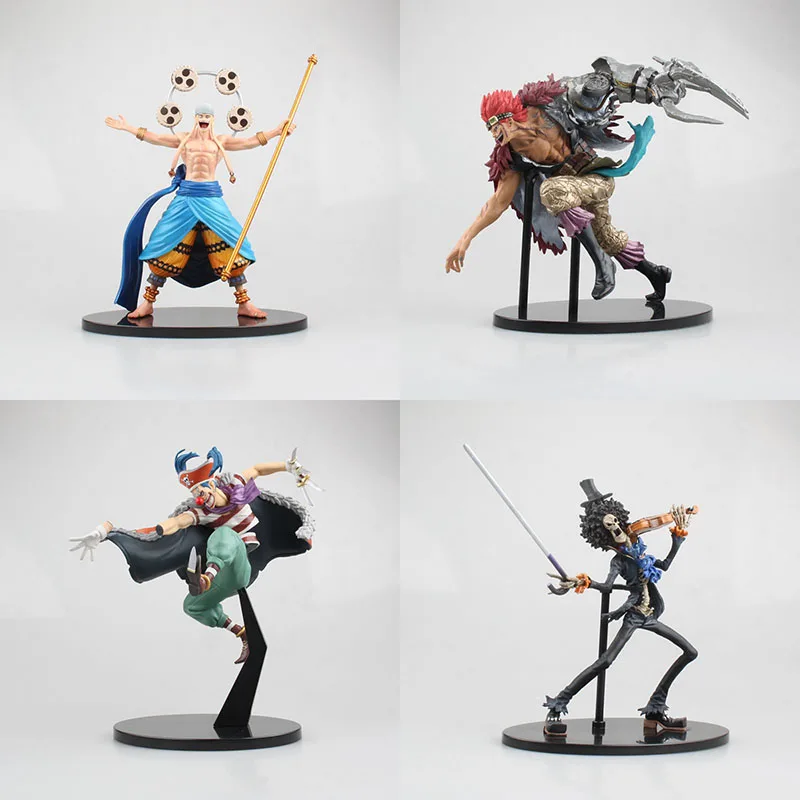 17cm Anime One Piece Figurine Enel Brook Eustass Kid Buggy Clown Action Figure Cartoon Character Model Toys Collection Gift
17cm Anime One Piece Figurine Enel Brook Eustass Kid Buggy Clown Action Figure Cartoon Character Model Toys Collection Gift
